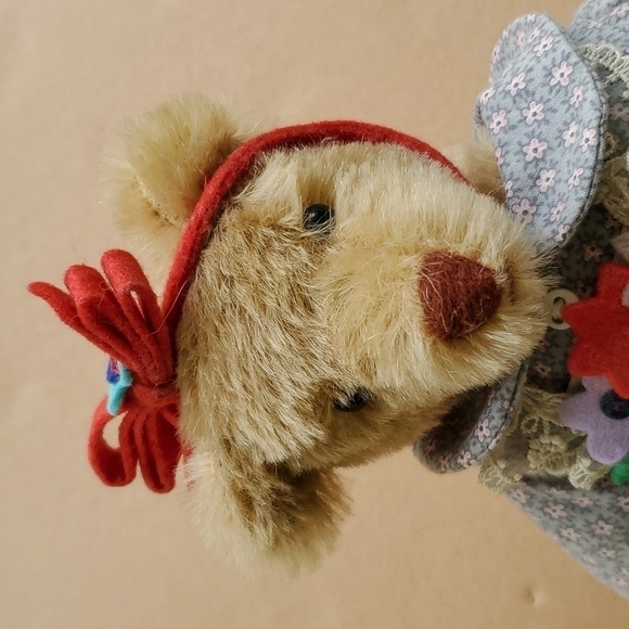 Gorham mohair teddies 1986 Vintage Beverly Port 10 inches - Picture 2 of 11